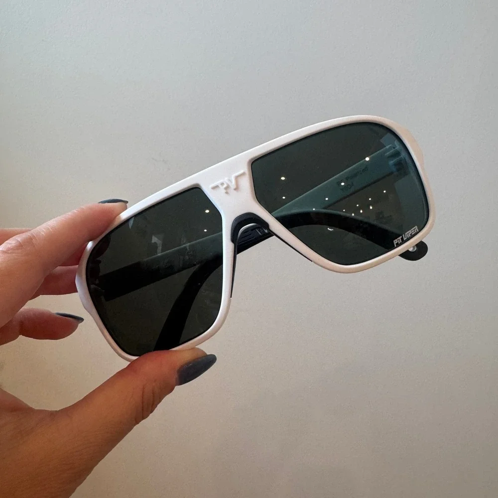 Pit Viper The Miami Nights Flight Optics Polarized Sunglasses White Frame NEW